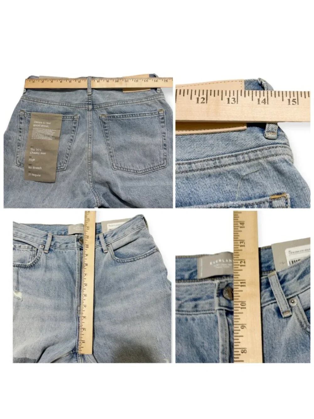 EVERLANE 90s Cheeky Patchwork Jean, Ankle, Size 27R, New with Tag